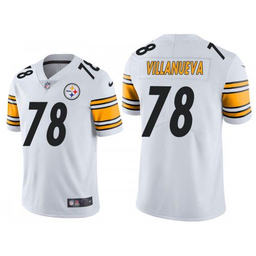 Men Pittsburgh Steelers 78 Alejandro Villanueva Nike White Vapor Limited NFL Jersey
